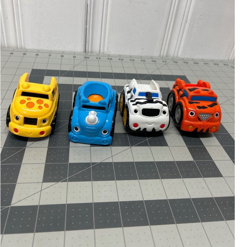 Fisher-Price Lil' Zoomers Roller Ball Cars Safari Animals Lot of 4 Preschool Toy